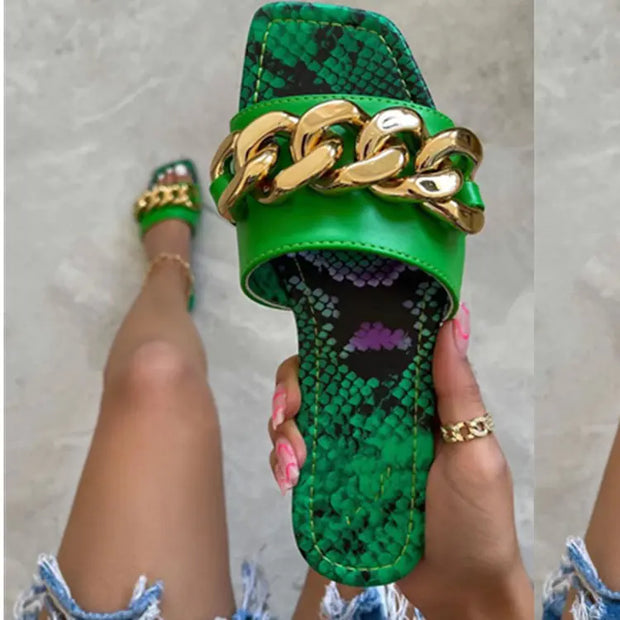 Casual Viscose Flat Slippers for Women