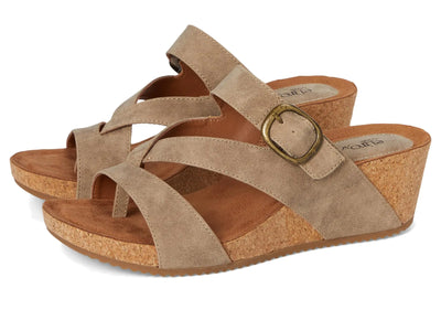 Sandale compensée Emrie pour femme, couleur taupe, pointure 8,5.