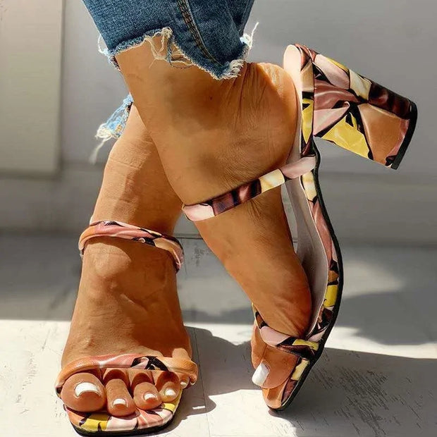 Sandales à talons, élégant.