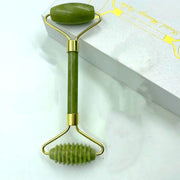Rouleau facial jade Beautysky avec deux têtes pour un massage apaisant de la peau