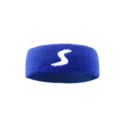 Bandeau fitness bleu Beautysky avec logo blanc pour un confort optimal lors de l'entraînement