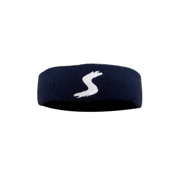 Bandeau fitness Beautysky en noir avec logo pour maintenir les cheveux en place pendant l'entraînement