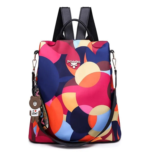 Waterproof Oxford backpack for women with colorful design by Beautysky.