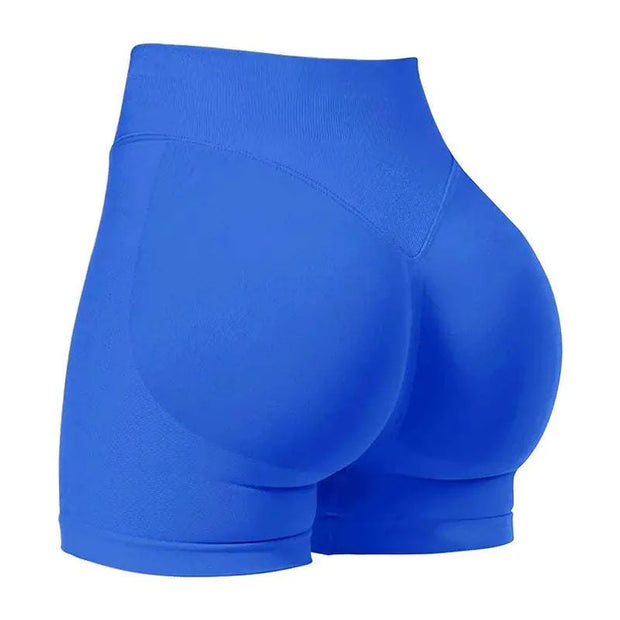 Short de yoga taille haute Beautysky en bleu pour un confort optimal lors des entraînements