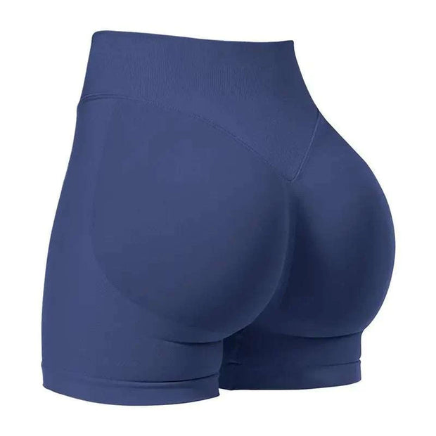 Short de yoga taille haute Beautysky bleu marine avec design sculptant pour un confort optimal
