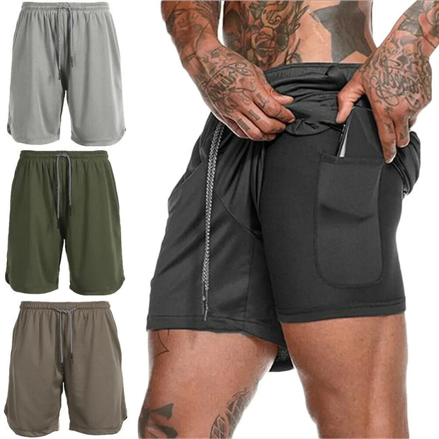 Shorts de course fitness en plusieurs couleurs avec poches pratiques pour un confort optimal lors des entraînements