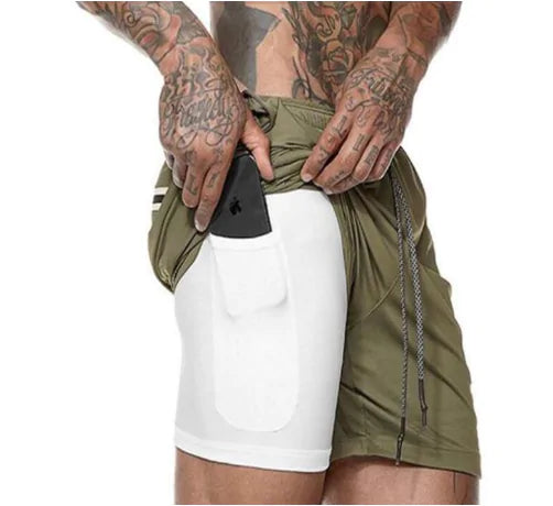 Shorts de course fitness Beautysky avec poche pour téléphone et design léger pour les entraînements