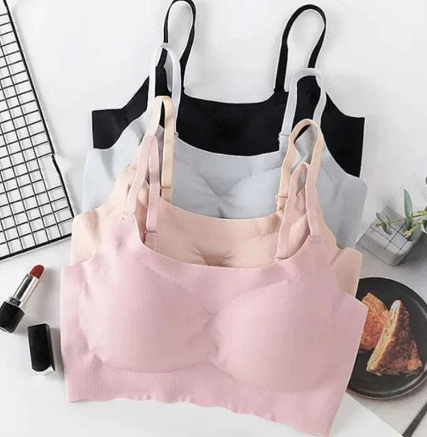 Ensembles soutien-gorge confortables en rose, noir, bleu et beige pour un maintien optimal au quotidien