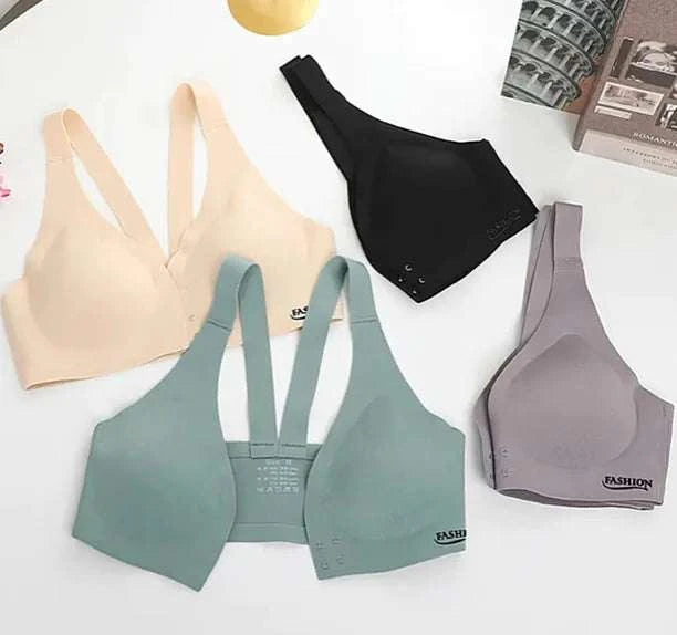 Ensembles soutien-gorge confortables en différents coloris: beige, noir, vert et gris pour un style décontracté