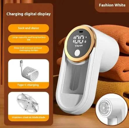 Tondeuse numérique anti-boules de poils avec affichage digital et recharge Type-C pour une utilisation pratique