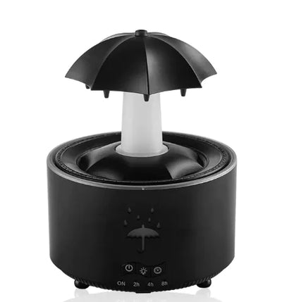 Humidificateur d'arôme rotatif en forme de goutte d'eau, noir, pour humidification et aromathérapie, idéal pour maison ou bureau,