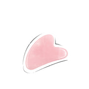 Gua Sha en jade naturel rose pour le soin du visage et la relaxation musculaire