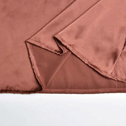 Robe fourreau sexy en satin à lacets et dos nu, couleur pure, col bas, style sac banane.