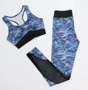 Combinaison de yoga camouflage Beautysky femme, extensible et respirante pour style et confort.